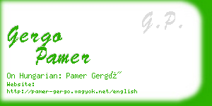 gergo pamer business card